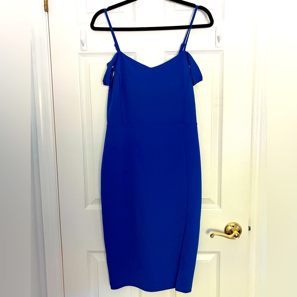 Express Blue Off-Shoulder, Spaghetti Strap Dress *NWT*